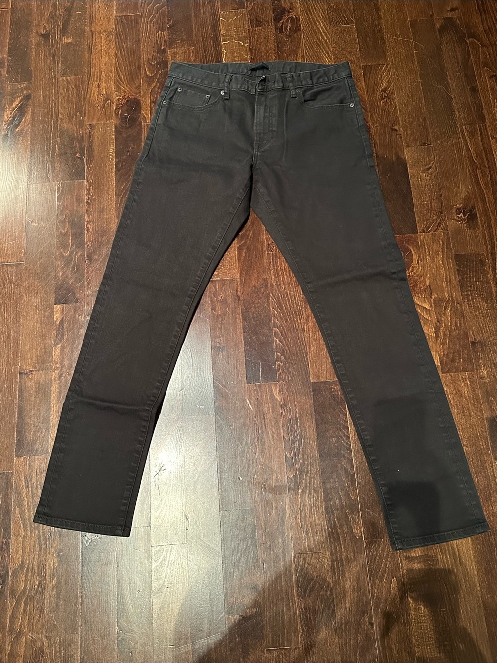 Uniqlo Men's Stretch Selvedge Slim Fit Jeans Size 33W (09 Black)